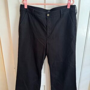 J. Crew Factory Black Denim Wide Leg Trouser Jeans